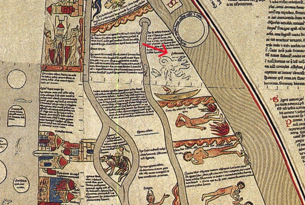 Abb. 4_Ebstorfer_Weltkarte_Detail mit Pelikan